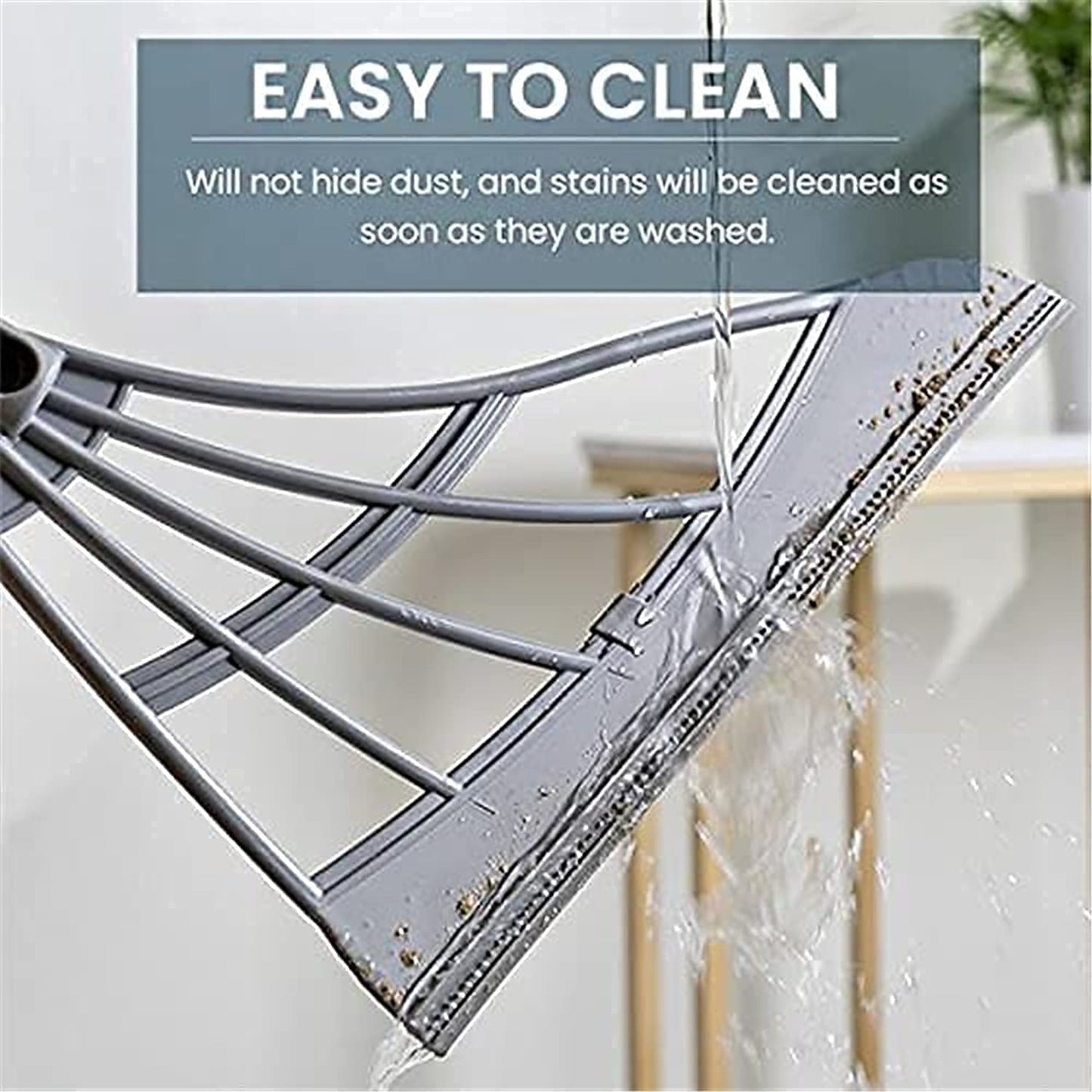 UK-0710 Magic Broom Wipe Squeeze Silicone Mop,Multifunction Magic Broom, Bathroom Wiper Broom, Multi Magic Wiper Window and Floor Cleaner
