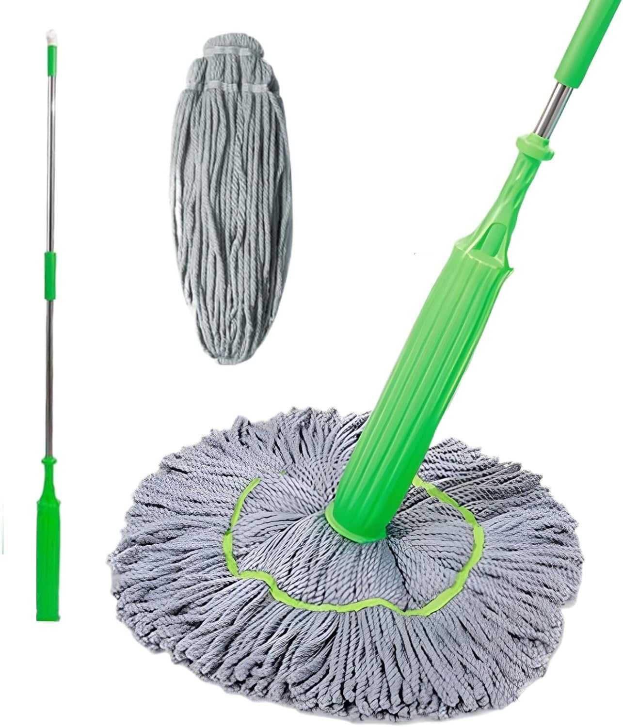 UK-0708 2 in 1 Dehydrated Floor Cleaning Mop || Self-Wringing Floor Mop || 360 Rotatable Adjustable Cleaning Mop, || Microfiber Mop Wet and Dry for Bathroom/Offfice/Home/Outdoor
