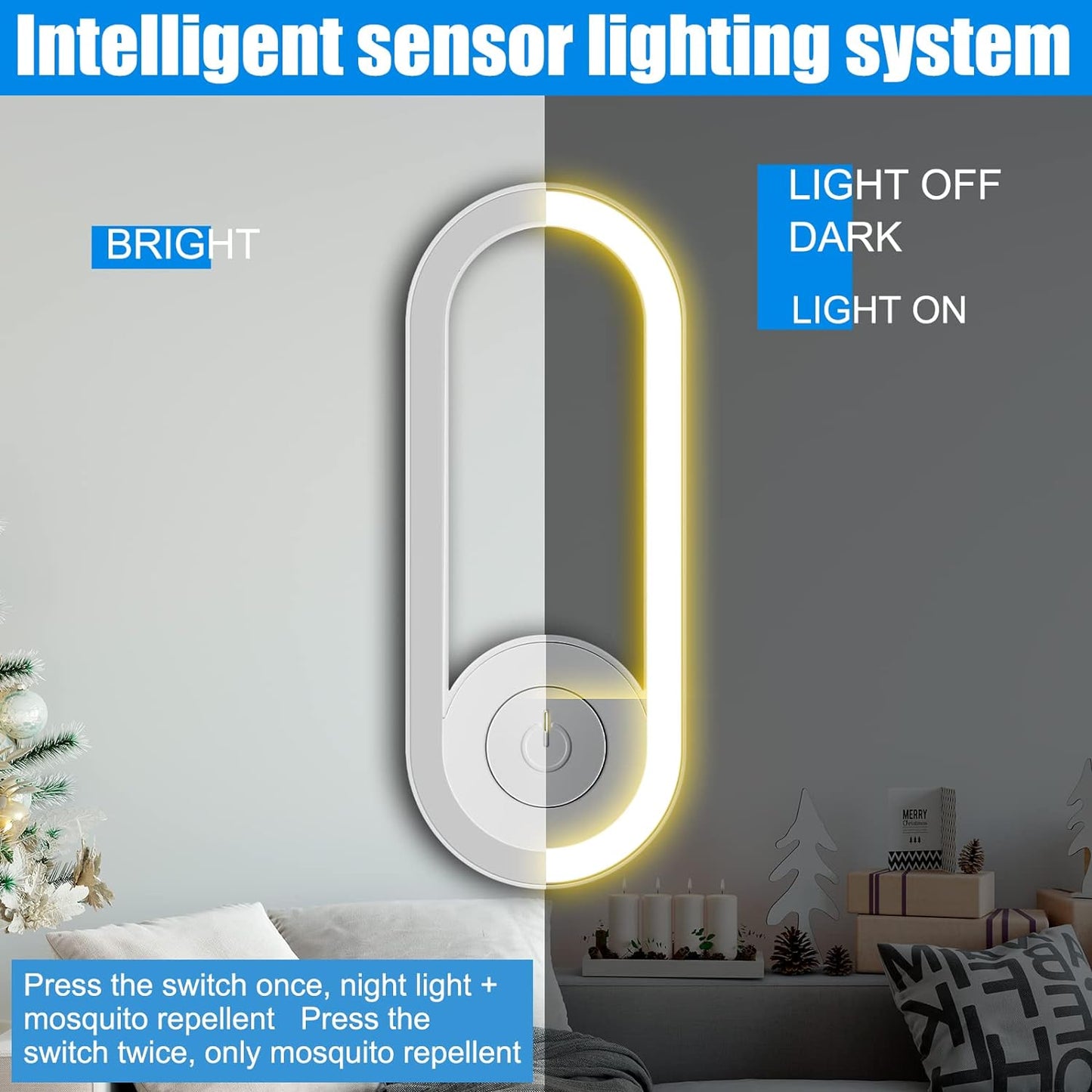 UK-0138 Mosquito Lamp USB, Ultrasonic Pest Control with LED, Mosquito Killer Indoor, Mosquito Killer Lamp for Indoor Spaces, Ultrasonic Mosquito Killer for Attracting Fruit Flies