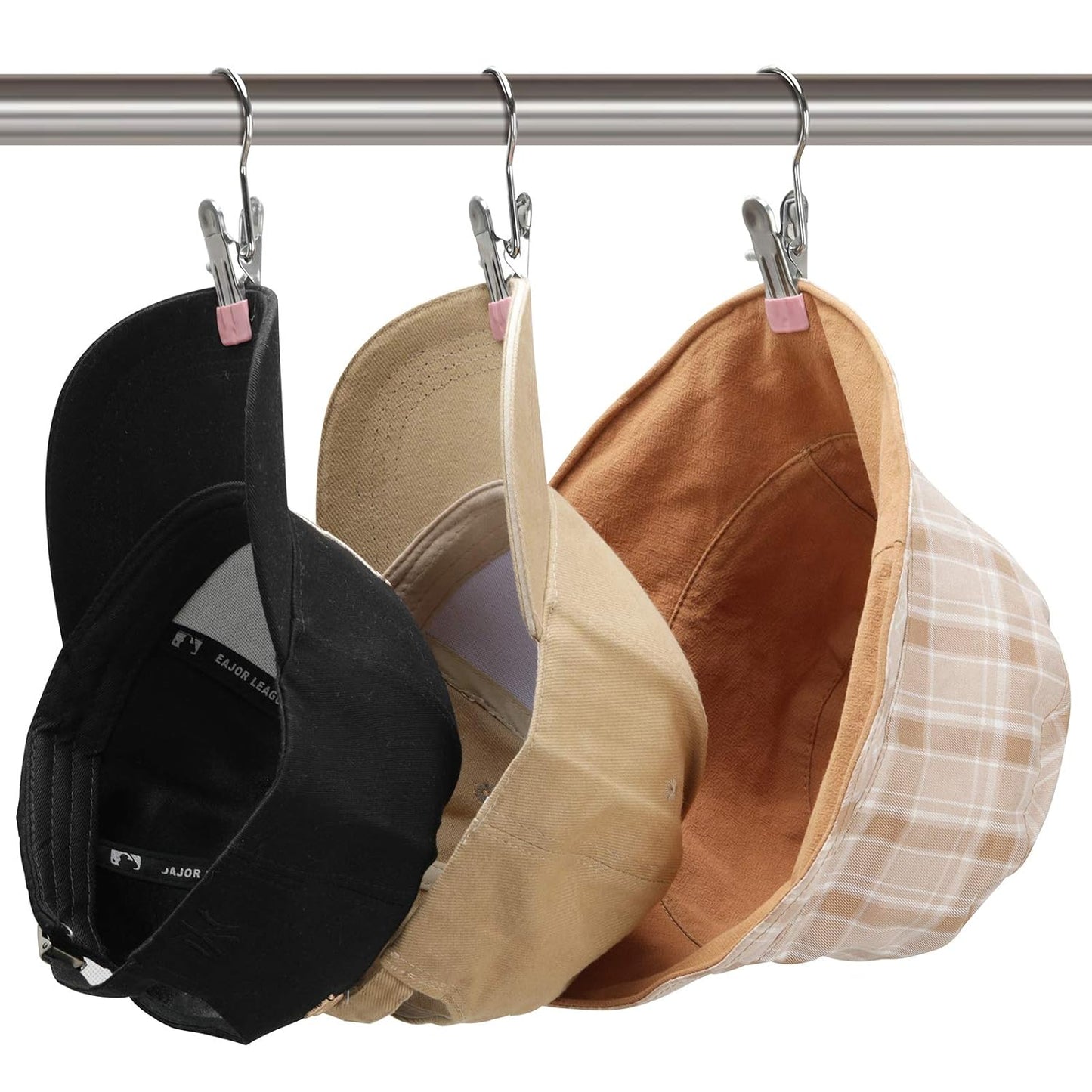 UK-0675 Multifunctional Metal Clip Hangers with Wide Clamp, No Trace, Non-Slip Design for Drying Socks, Hats, and Clothes Storage
