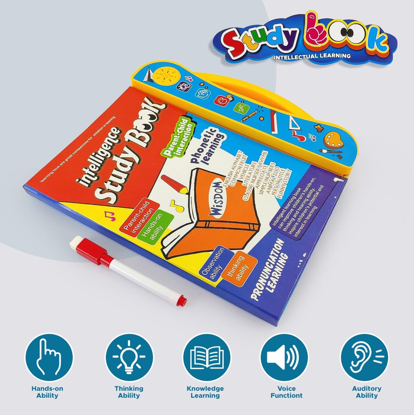 UK-0321 Interactive E Learning Children Book Musical English Educational Phonetic Learning Book for 3+ Years, Model - Puzzle Fun