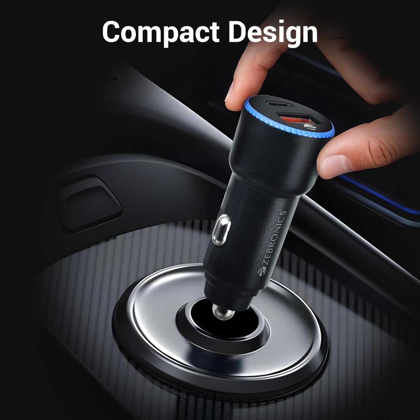UK-0778 M&i 38 Watts Car Charger, Dual Output (USB + Type C), Rapid Charge, Compact Design, with Over Current & Short Circuit Protection