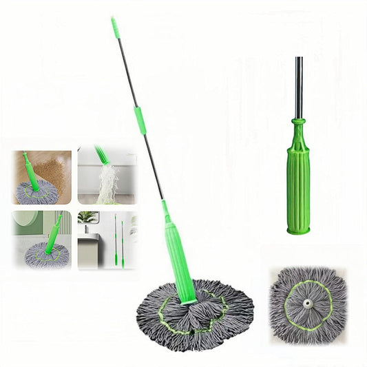 UK-0708 2 in 1 Dehydrated Floor Cleaning Mop || Self-Wringing Floor Mop || 360 Rotatable Adjustable Cleaning Mop, || Microfiber Mop Wet and Dry for Bathroom/Offfice/Home/Outdoor