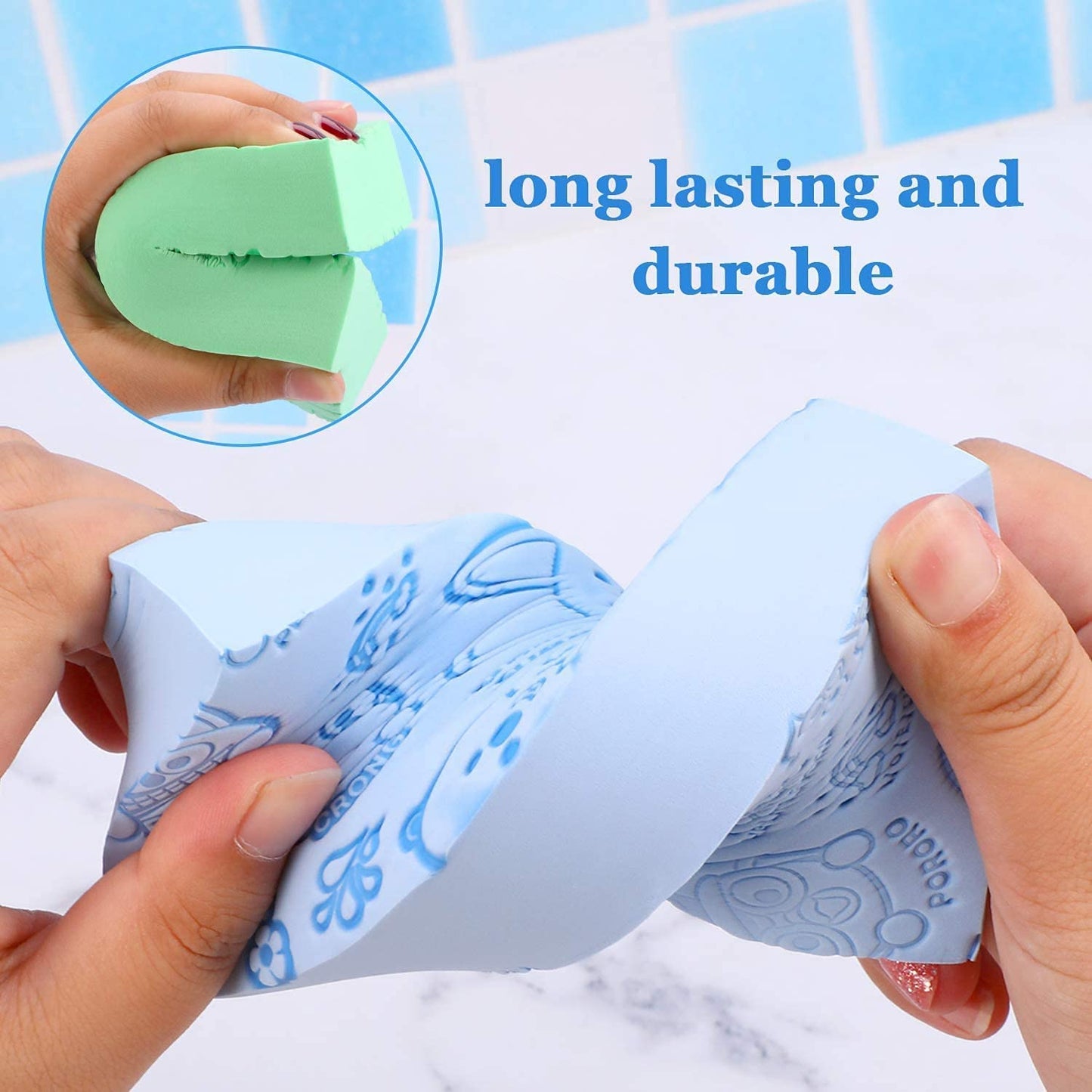 UK-0132 Ultra Soft Exfoliating Sponge | Asian Bath Sponge For Shower | Japanese Spa Cellulite Massager