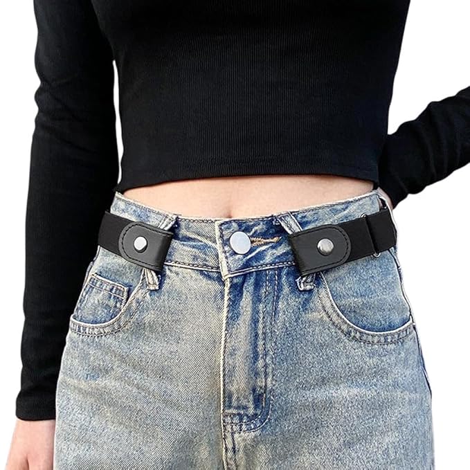 UK-0872 Buckle-Free Elastic Waist Belt for Women - Adjustable Invisible Waist Belt for Jeans, Dresses & Pants