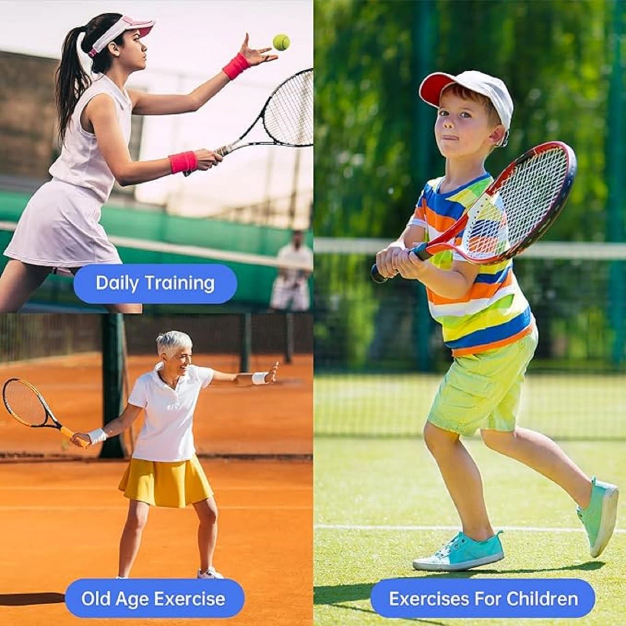 UK-0364 Tennis Trainer Rebound Ball,Solo Tennis Training Equipment for Self-Pracitce,Portable Tool,Tennis Rebounder Kit