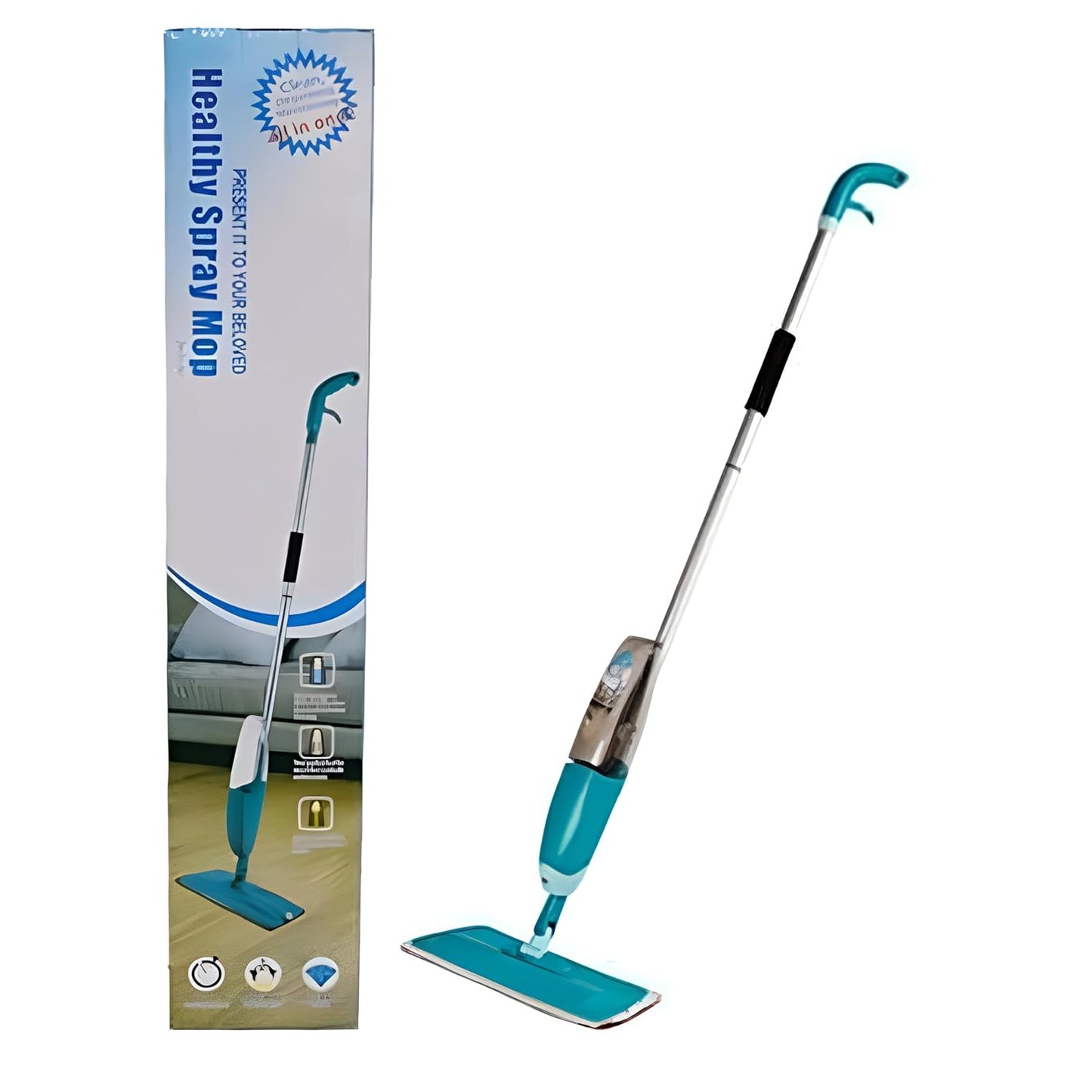 UK-0780 Healthy Spray Mop Set with 1 Microfiber Washable Pad || 360 Degree Easy Floor Cleaning Spray Mop for Home & Office