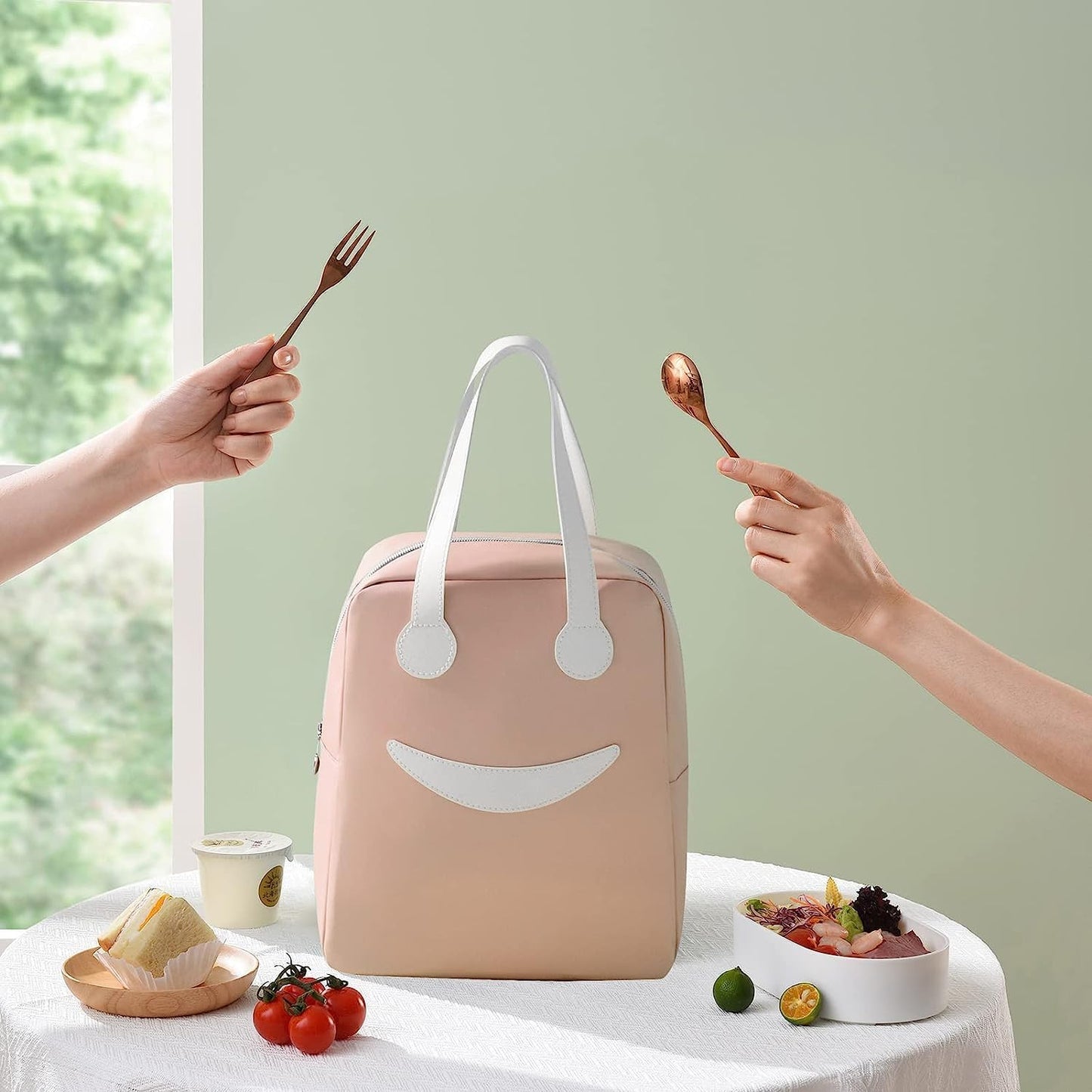 UK-0755 Food Carrier Insulated Lunch Bag Reusable Thermal Tote for Picnics, Travel, Work & School | Leakproof Lunch Box for Kids and Adults