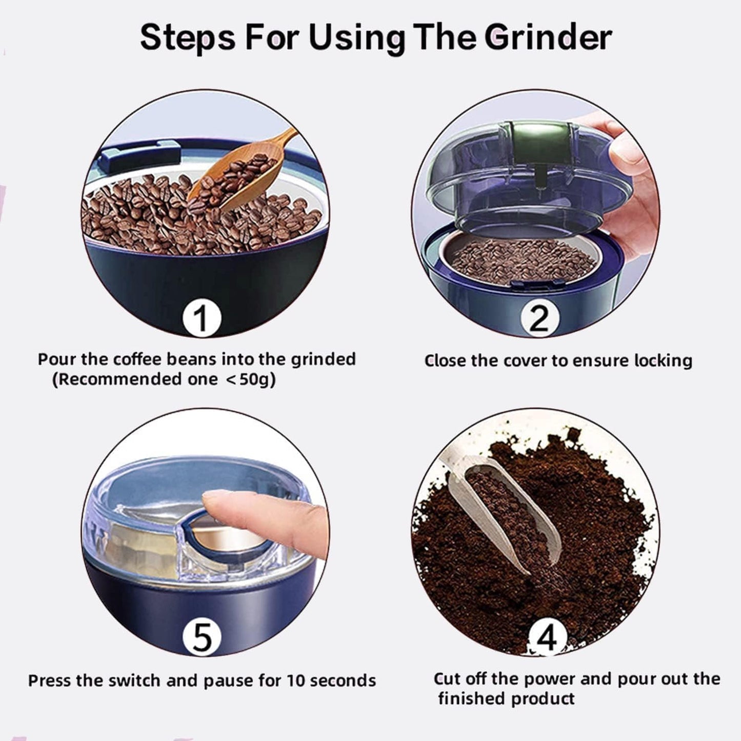 UK-0354 Small Blander, Mini Mixer, Power Full Mini Grinder, Electric Coffee Bean Grinder Grinder Machine Portable Grinder