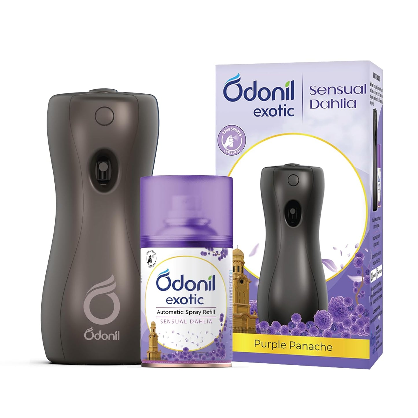 UK-0445 Odonil Automatic Spray | Machine + 1 Refill | 2X Long Lasting | 2200 Sprays Guaranteed | Lasts Upto 60 Days