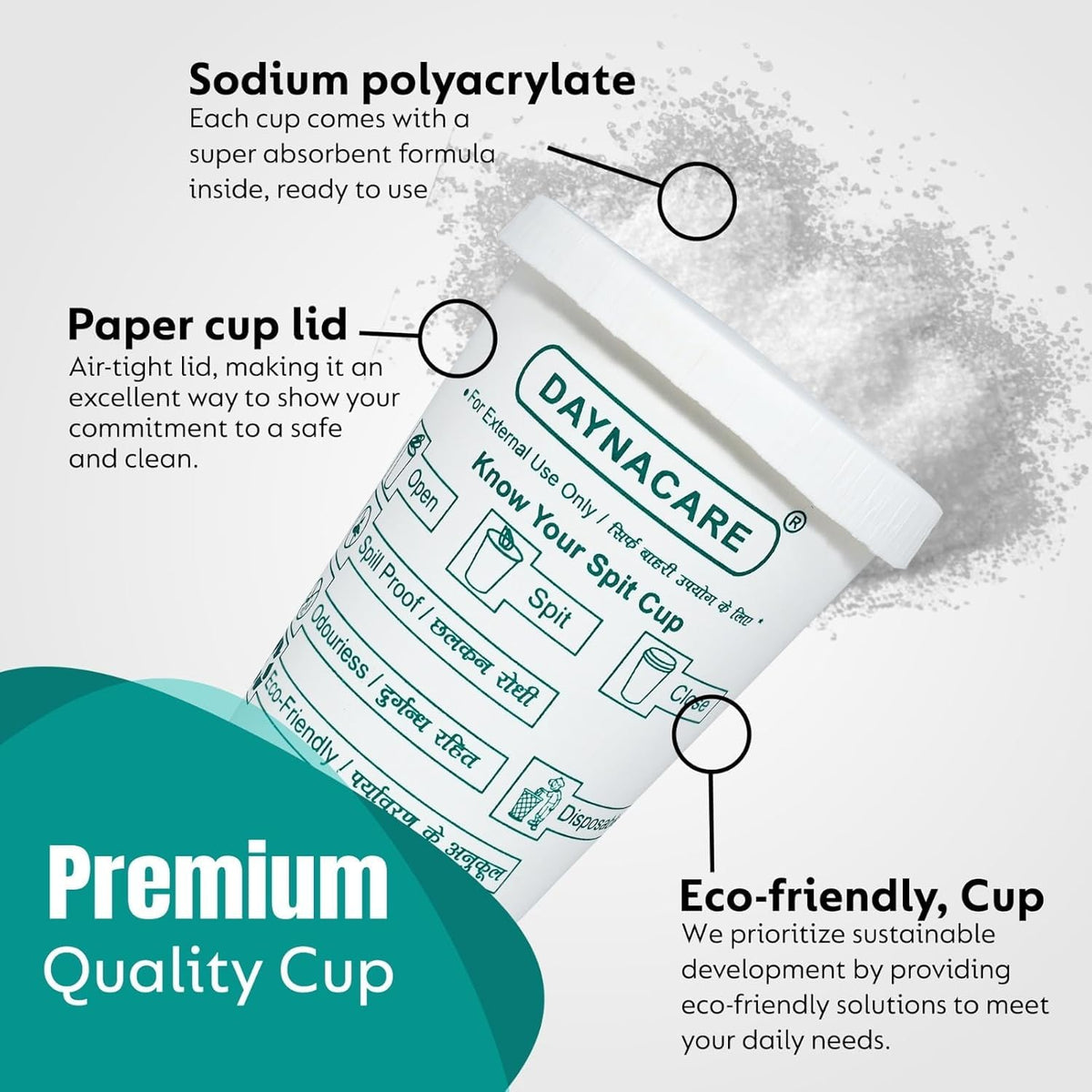 Magic Spitting Cup,Sputum Spit Mug with Lid Cover Spill Proof Cough Spitter Pot for Home Office Hospital Car, Leak Proof, Odorless,(THUKDANI)