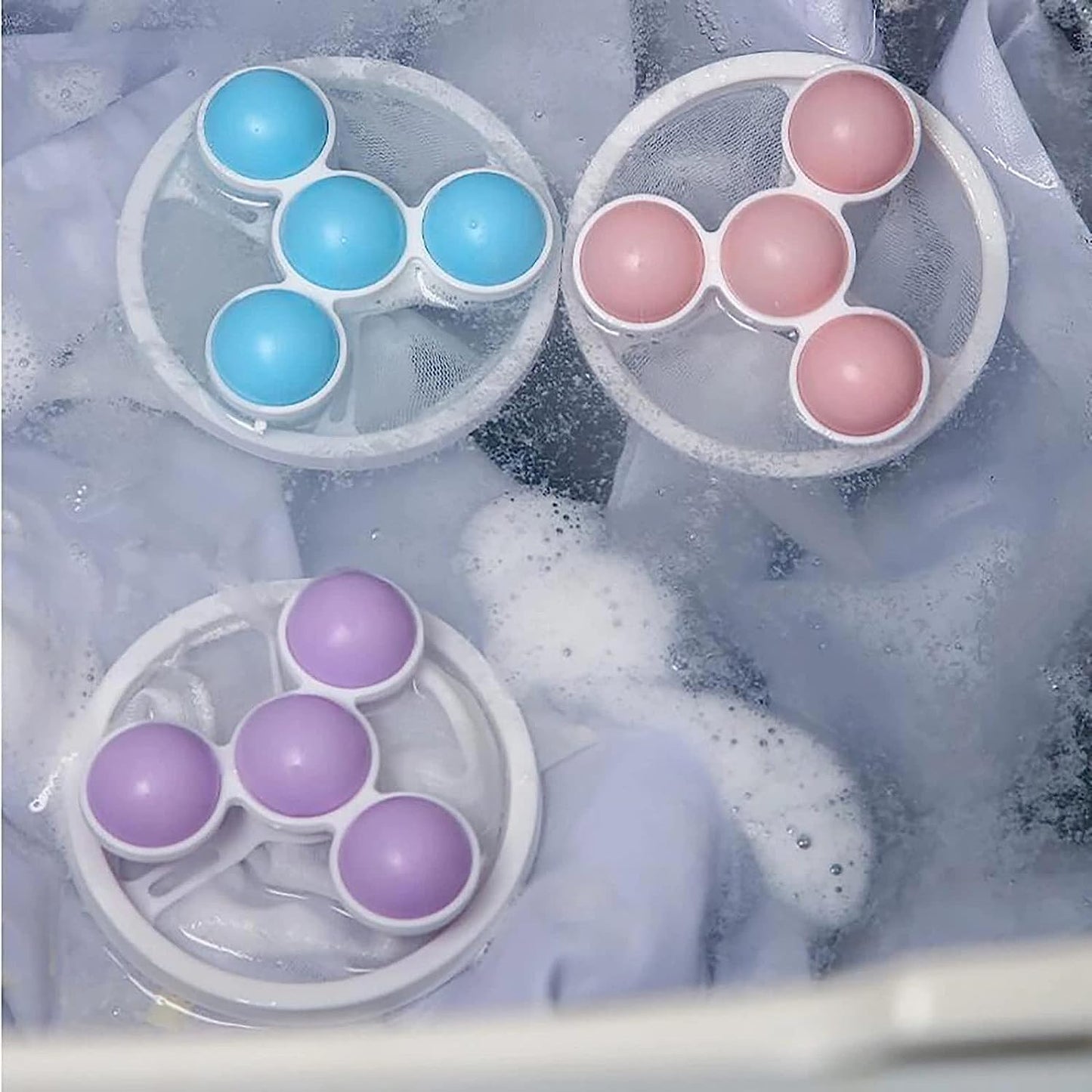 UK-0703 Washing Machine Floating Lint Mesh Bag Net Hair Filter Remover Net Pouch Hair Catcher Lint Catcher Laundry Ball Floating Pet Fur Lint Hair Catcher Household Reusable