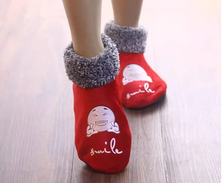 UK-0683 Slipper Socks , Floor Socks Fuzzy Slipper Makhmal Socks for Kid's