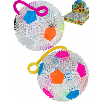 UK-0730 Spiky Massage Ball Light Up LED Flashing Rubber 3" Balls for Kids