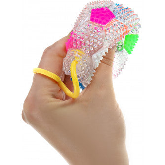 UK-0730 Spiky Massage Ball Light Up LED Flashing Rubber 3" Balls for Kids