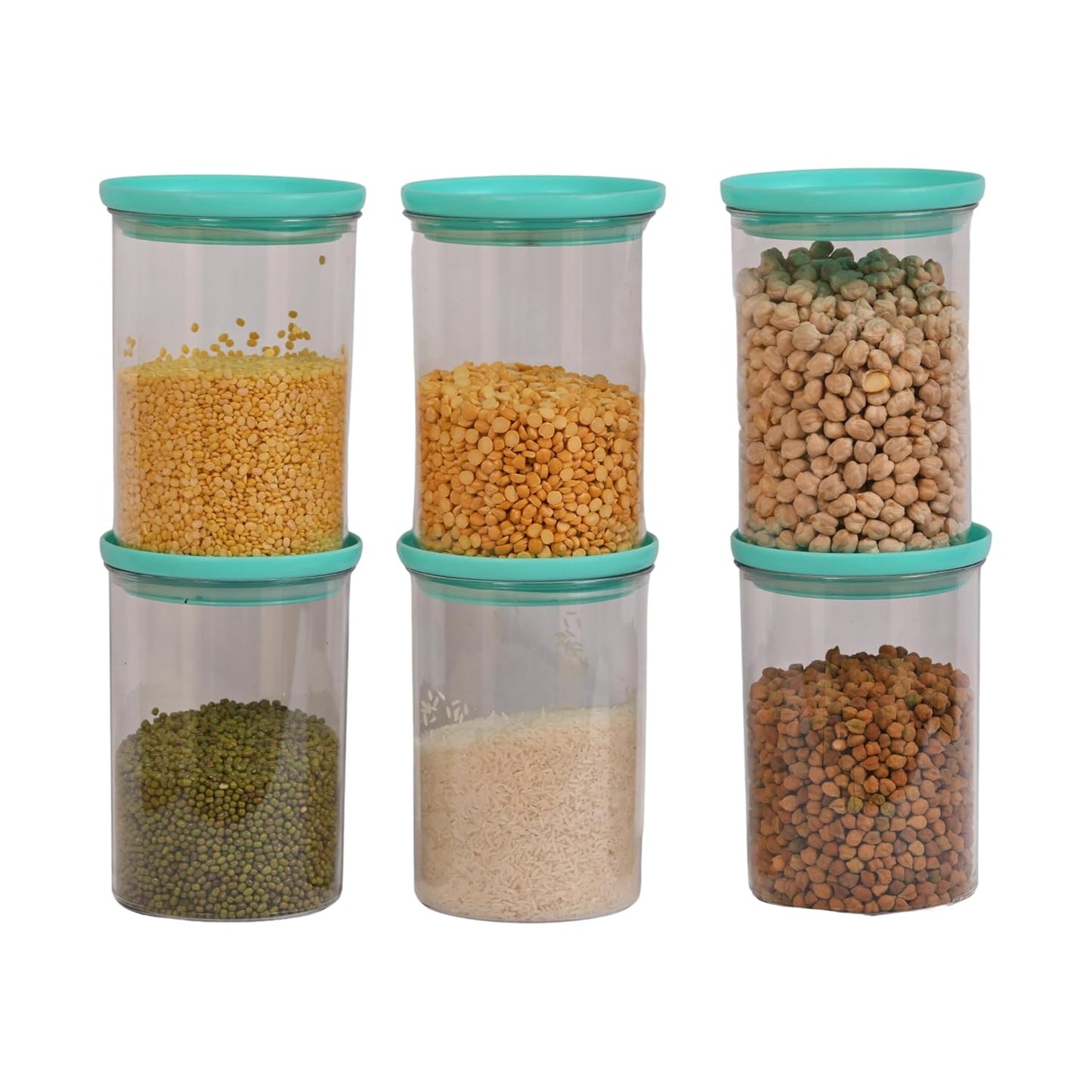 UK-0760 900ML Air Tight Kitchen Storage Container Airtight Round Food Preserve Storage Container for Rice, Dal, Atta, Flour, Cereals, Snacks | BPA-Free (2PCS)