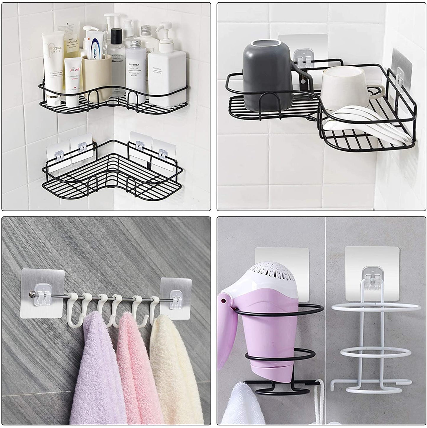 UK-0887 Self Adhesive Wall Hook Seamless Stickers Wall-Mounted Super Strong PVC Waterproof Big Adhesive Heavy Duty Magic Sticky