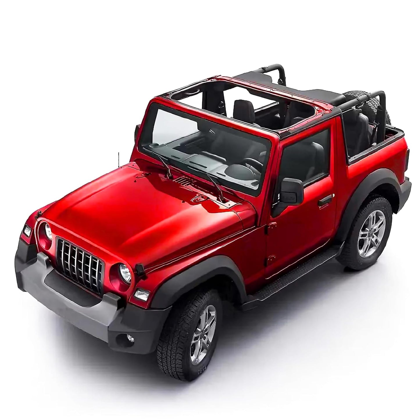 UK-0941 Open Roof Thar Car Toy for Kids with Rubber Tires, Realistic Design Openable Doors - Off-Road Scale Model