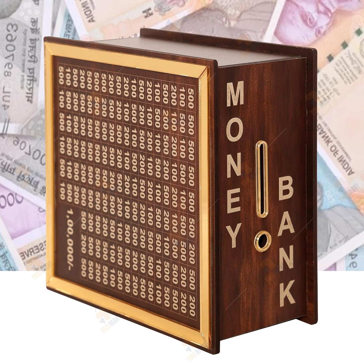 UK-0802 ₹1,00,000 Wooden Money Saving Boxes – Ideal for Kids, Adults, and Collectors | Durable, Stylish, and Functional SIZE ( 20 X 20 X 7)CM