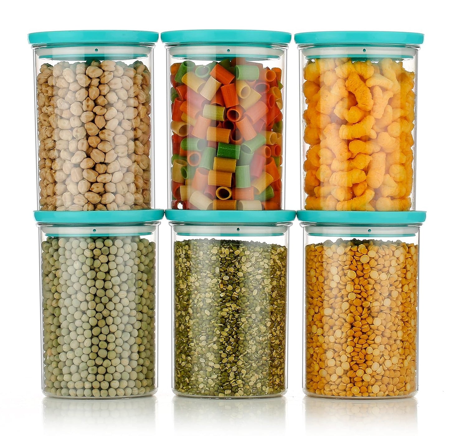 UK-0760 900ML Air Tight Kitchen Storage Container Airtight Round Food Preserve Storage Container for Rice, Dal, Atta, Flour, Cereals, Snacks | BPA-Free (2PCS)