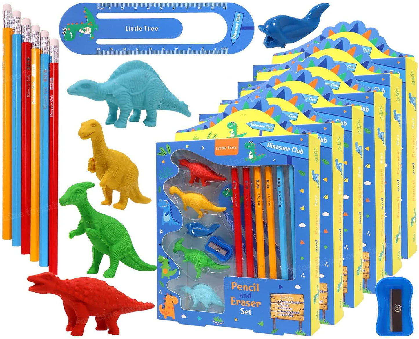 UK-0571 Dinosaur Pencil Box for Girls/Unicorn Colours for Kids/Unicorn Stationary Set/Pencils erasers Scale