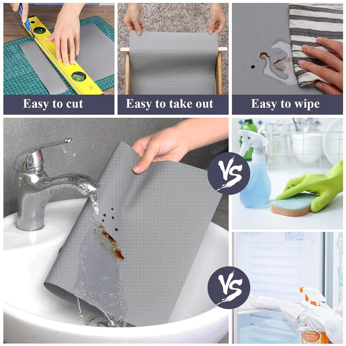 Anti-Slip Bathroom Kitchen Cabinet Drawer Shelf Mat Liner Sheets Roll, Fridge Mat, Table Mat Anti-Slip Super Strong Placement Mat for Fridge (Copy)