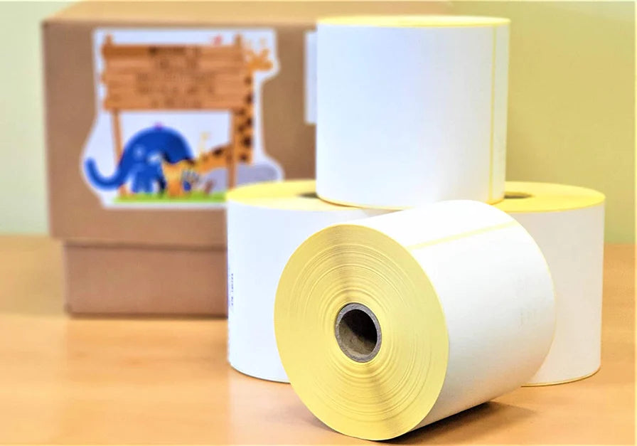 UK-0096 THERMAL LABELS STICKERS (100X150MM) 400 LABELS PER ROLL (4"X 6")