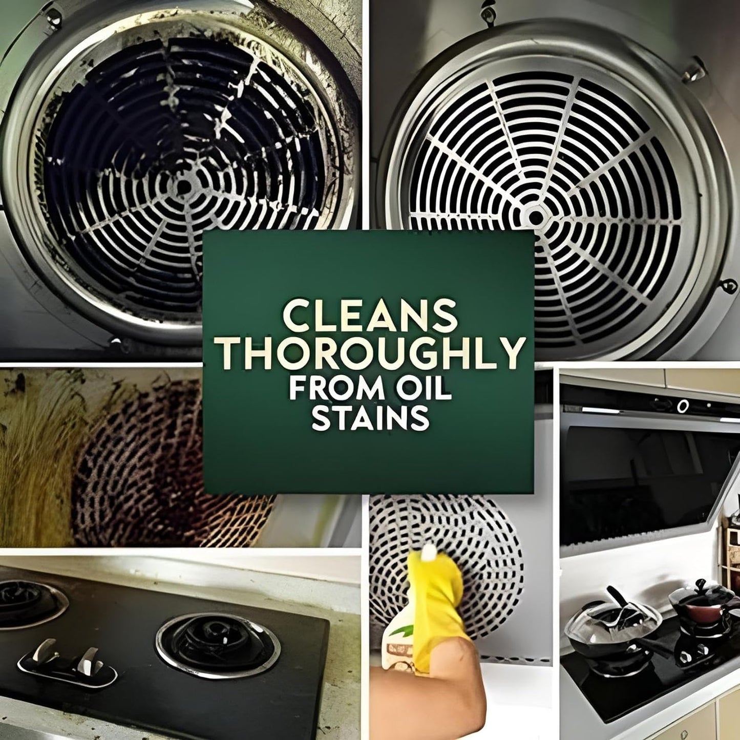 UK-0360 Kitchen Degreaser Cleaner Spray Oil & Grease Stain Remover Stove & Chimney Cleaner Spray Non-Flammable Kitchen Slab, Tiles, Floor, Sink Cleaner Liquid