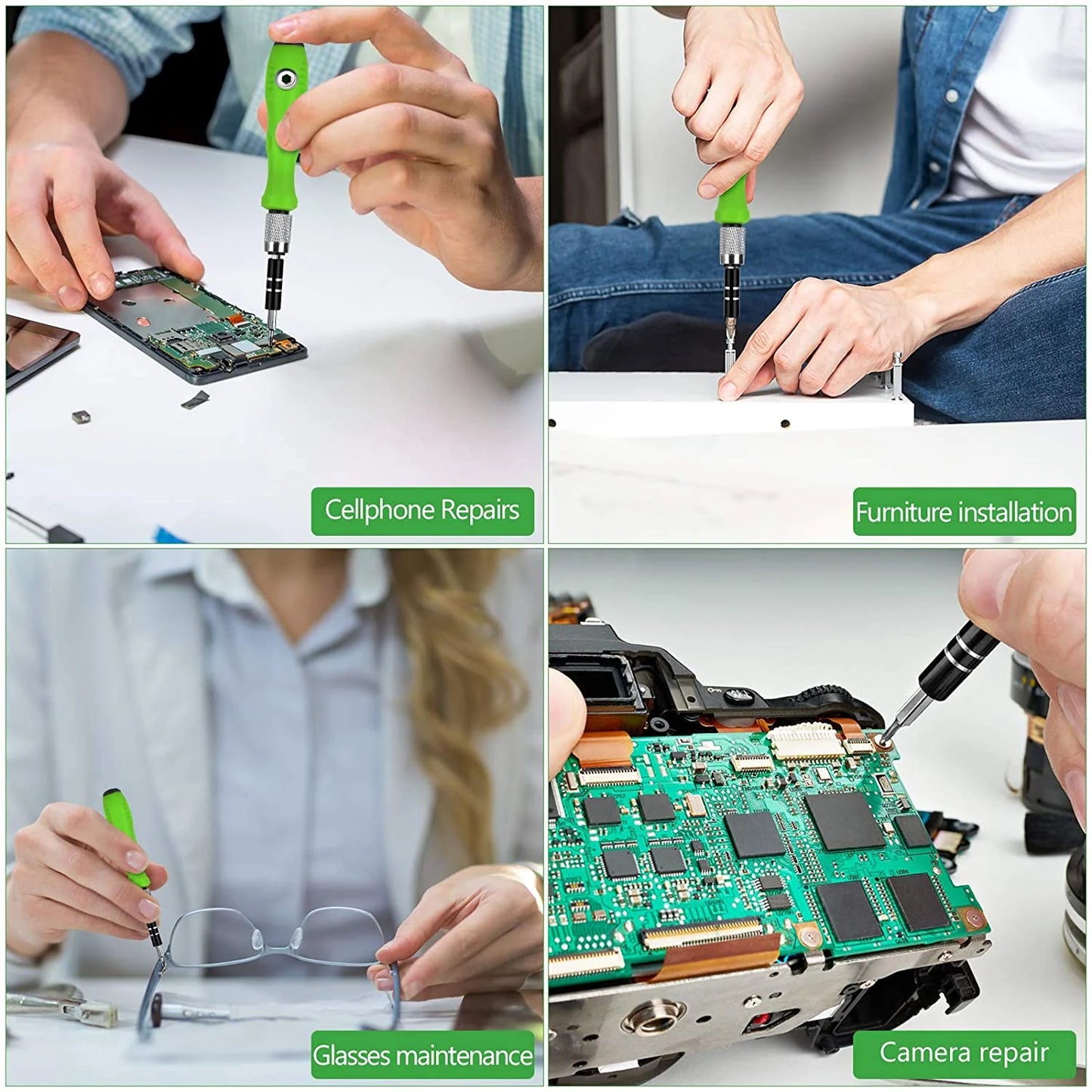 UK-0114 32 In 1 Mini Screwdriver Bits Set with Magnetic Flexible Extension Rod for Home Appliance, Laptop,Mobile