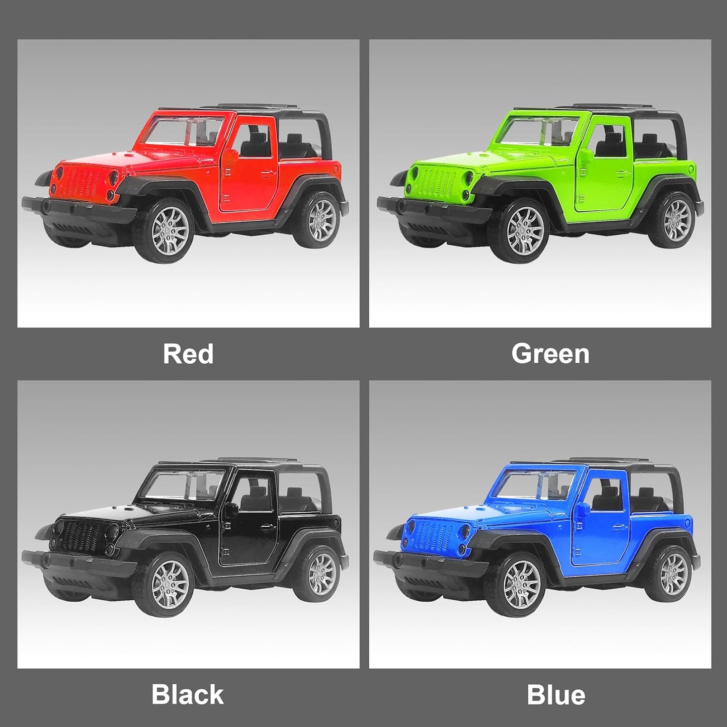 UK-0941 Open Roof Thar Car Toy for Kids with Rubber Tires, Realistic Design Openable Doors - Off-Road Scale Model