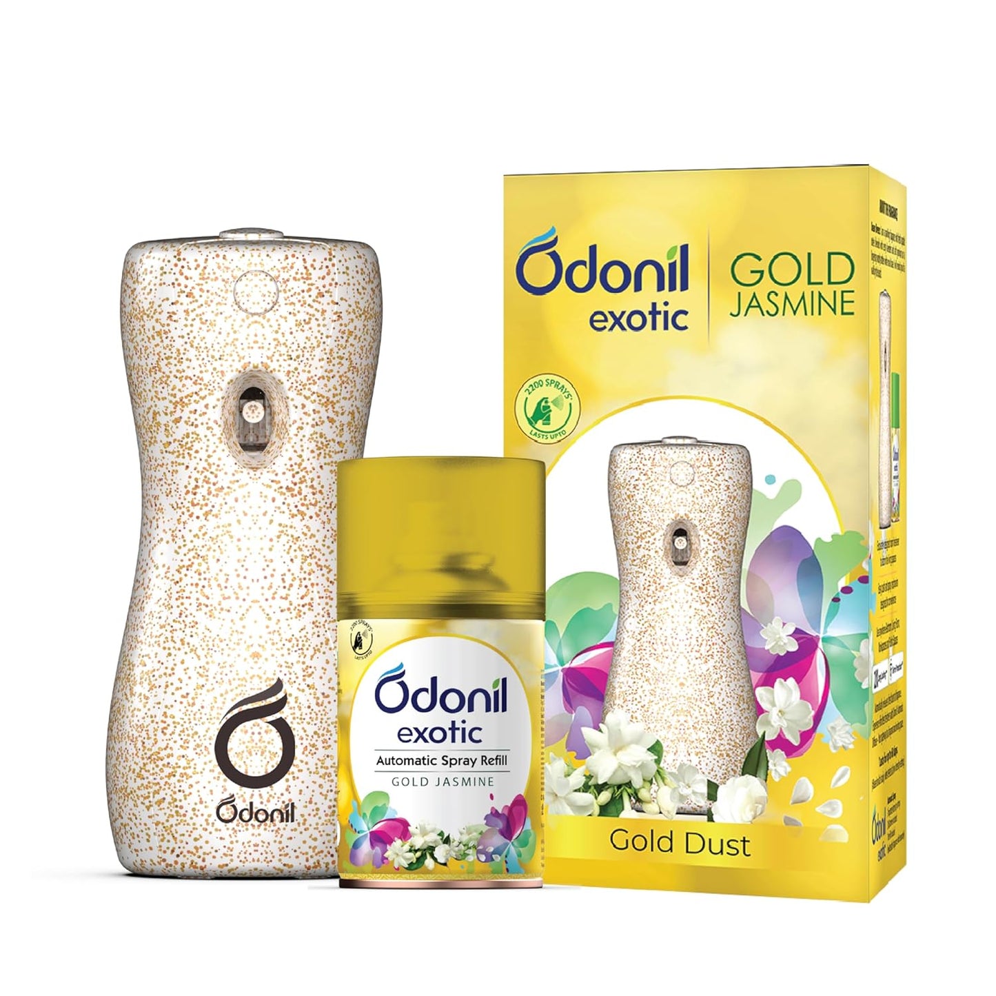 UK-0445 Odonil Automatic Spray | Machine + 1 Refill | 2X Long Lasting | 2200 Sprays Guaranteed | Lasts Upto 60 Days