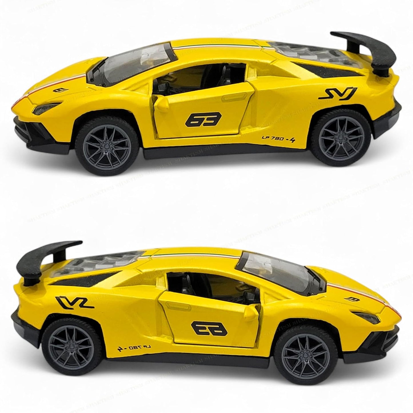 UK-0984 Lamborghini Diecast Model Toy, 1:32 Scale with Sound & Lights Pull Back Collectible Vehicle Toy Door Opening Scale Car Model Birthday Gift for Boys Girls (DieCast 63)