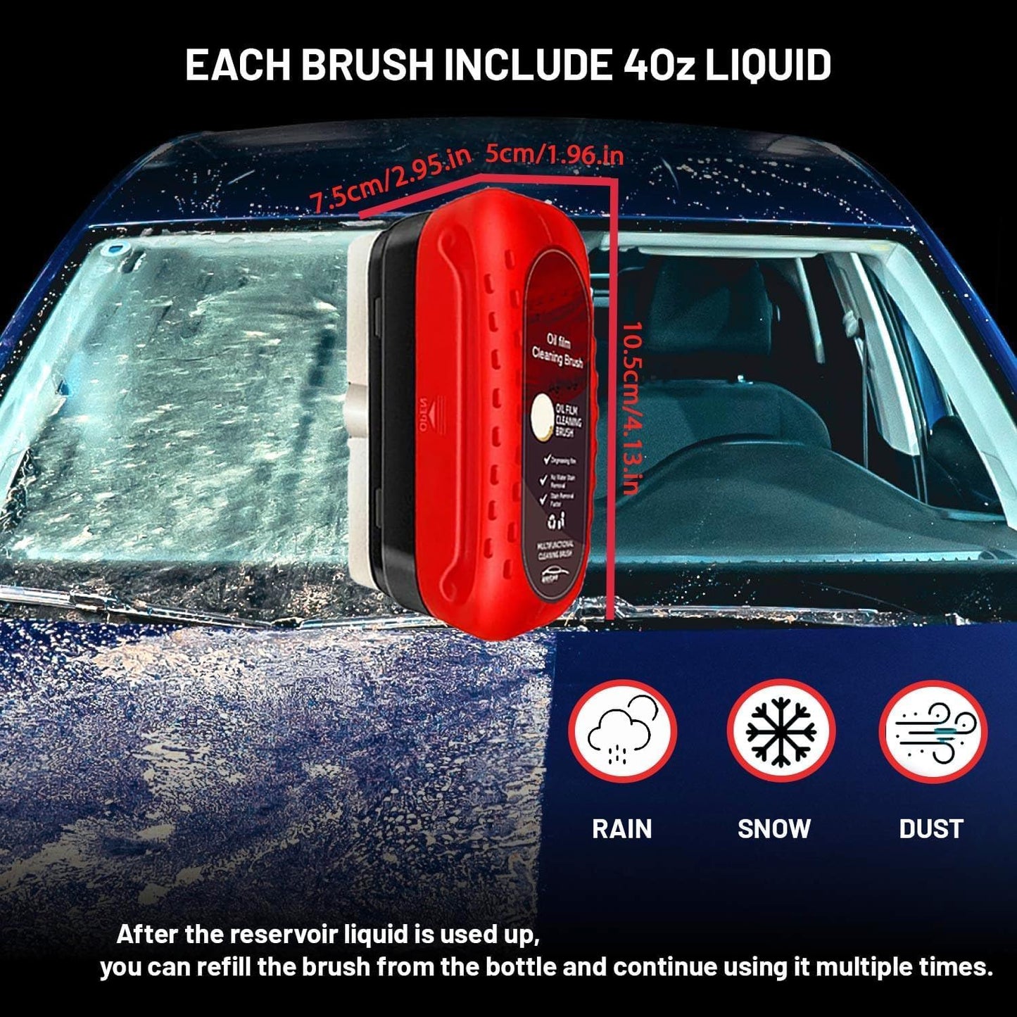 UK-0911 Car Glass Oil Film Remover|Automotive Oil Film Cleaning Brush|Oil Film Cleaning Brush| Oil Film Remover for Car Window|Car Glass Oil Film Cleaner