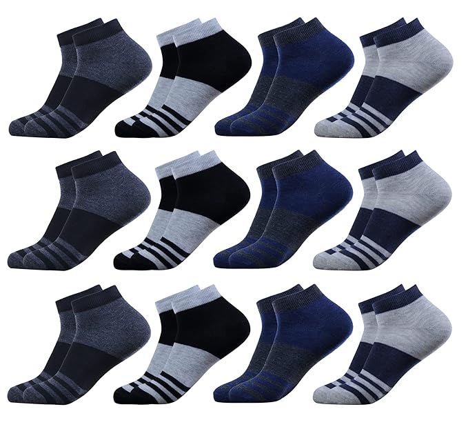 UK-0134 Socks for Men and Women Soft and Comfortable Ankle Socks for Everyday wear free size (Multi design)