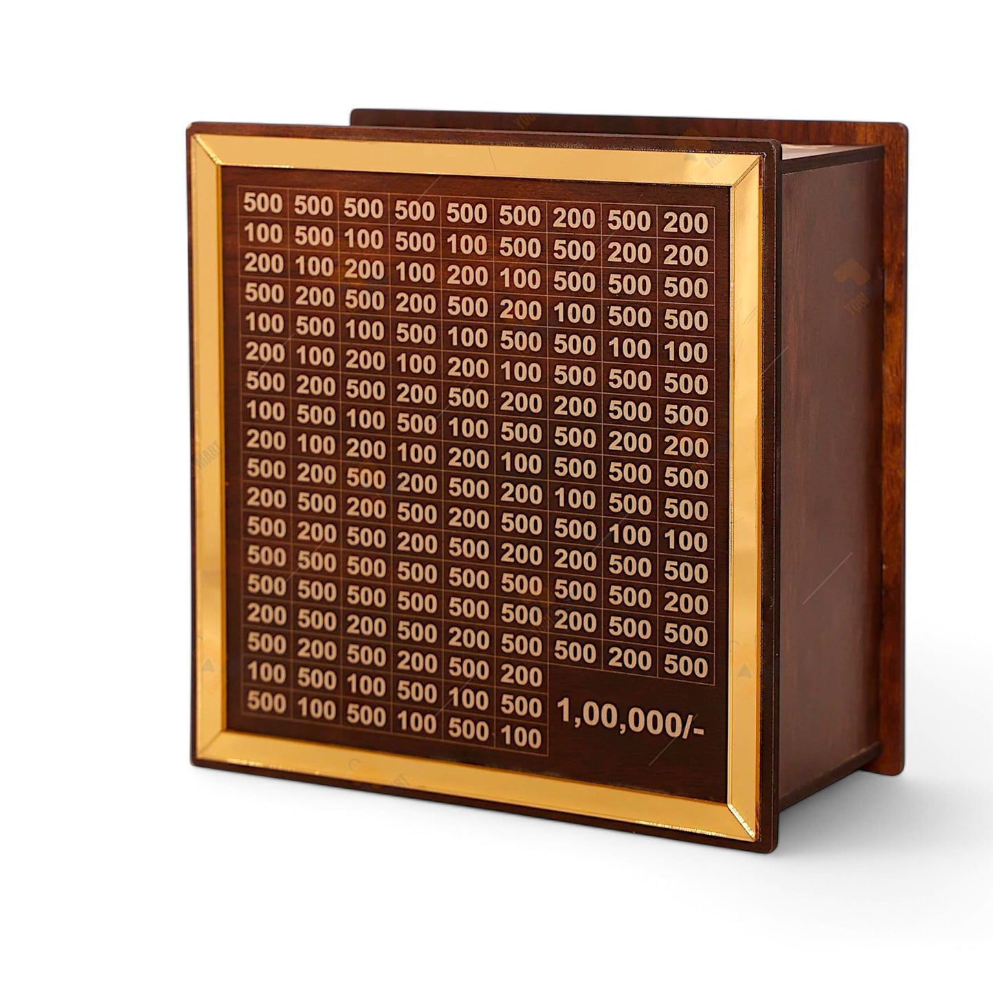UK-0802 ₹1,00,000 Wooden Money Saving Boxes – Ideal for Kids, Adults, and Collectors | Durable, Stylish, and Functional SIZE ( 20 X 20 X 7)CM