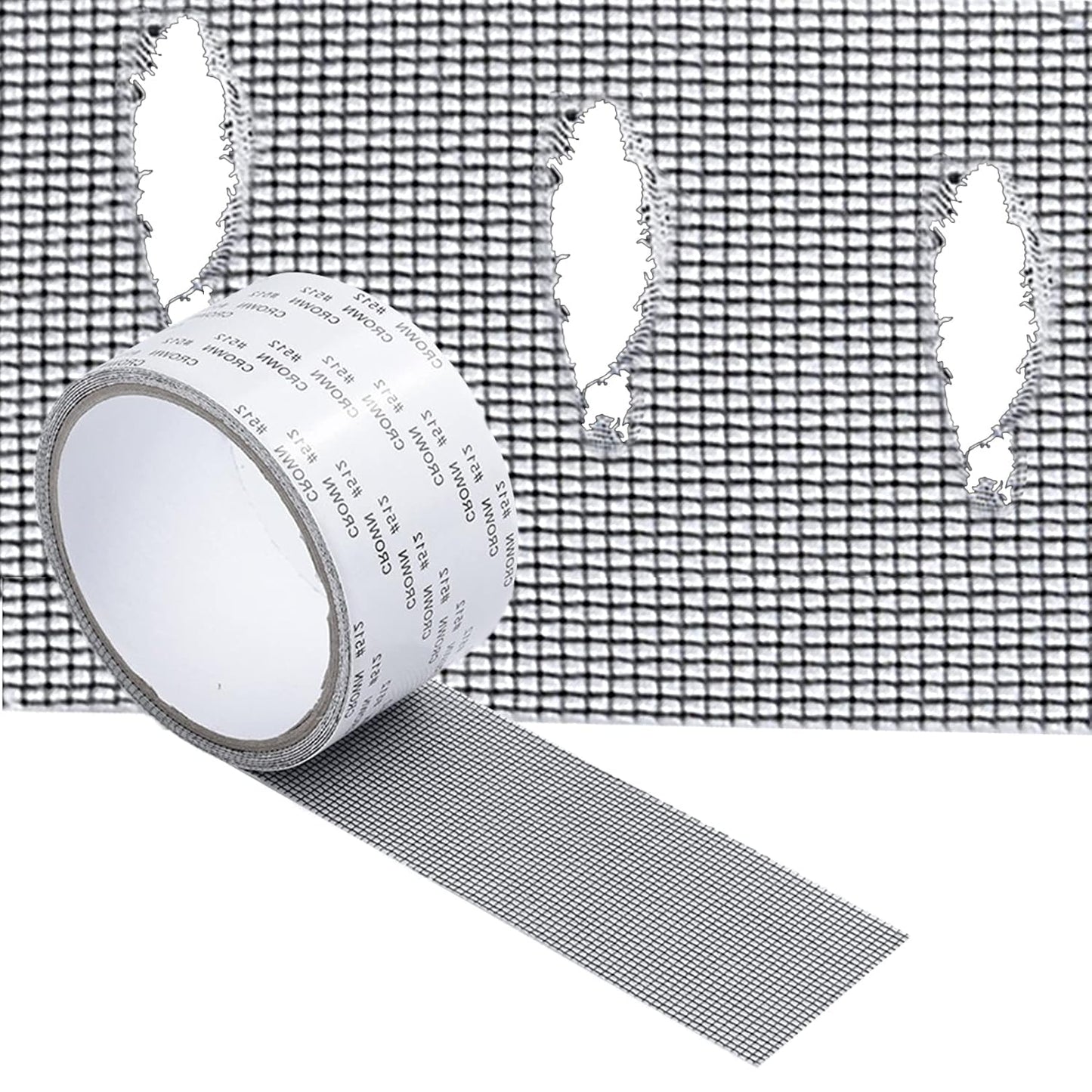 UK-0735 Fibreglass Tape Repair Kits, Strong Selfadhesive Screen Tapes Patch,Spider Catcher Covering Mesh Size : 2" × 6'.5"