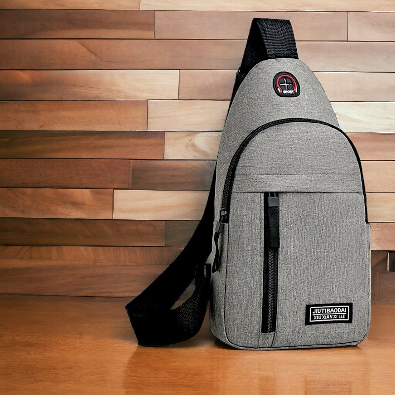 UK-0378 Waterproof Travel Hiking Jogging Cross Chest Bag For Men Single Shoulder Gym Picnic & Daily Use Small Items and One Side With Outdoor (MULTI COLOR )