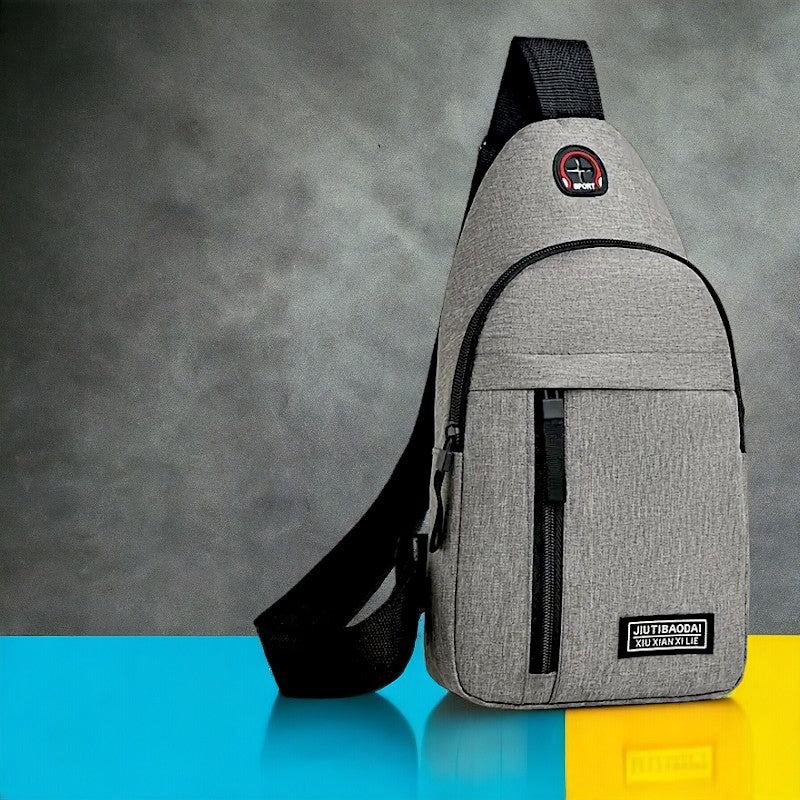 UK-0378 Waterproof Travel Hiking Jogging Cross Chest Bag For Men Single Shoulder Gym Picnic & Daily Use Small Items and One Side With Outdoor (MULTI COLOR )