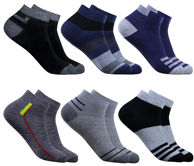 UK-0134 Socks for Men and Women Soft and Comfortable Ankle Socks for Everyday wear free size (Multi design)