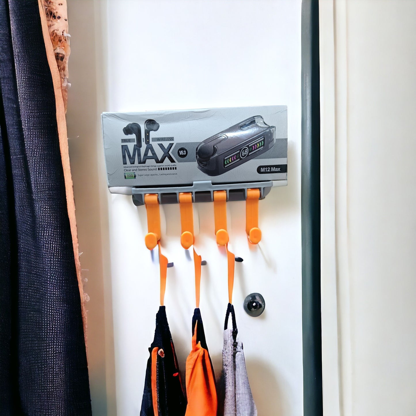 UK-0089 Multi-Purpose Hook up Wall Mounted Hook Towel Hook Rack Foldable Wall Hooks Mobile Holder Stand Towel Hangers Wall Mounted Coat Rack Foldable Hook, Mobile Stand (Multi Color)