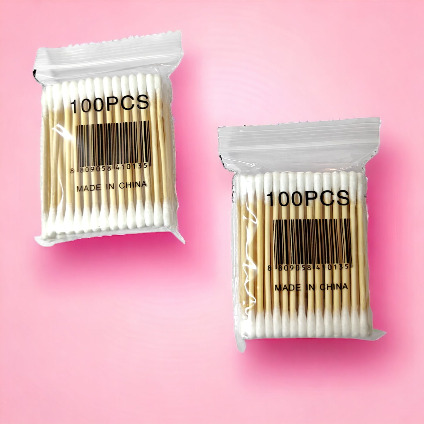 UK-0582 Cotton Swabs Bamboo with Wooden Handles for Makeup Clean Care Ear Cleaning Wound Care Cosmetic Tool Double Head Biodegradable Eco Friendly
