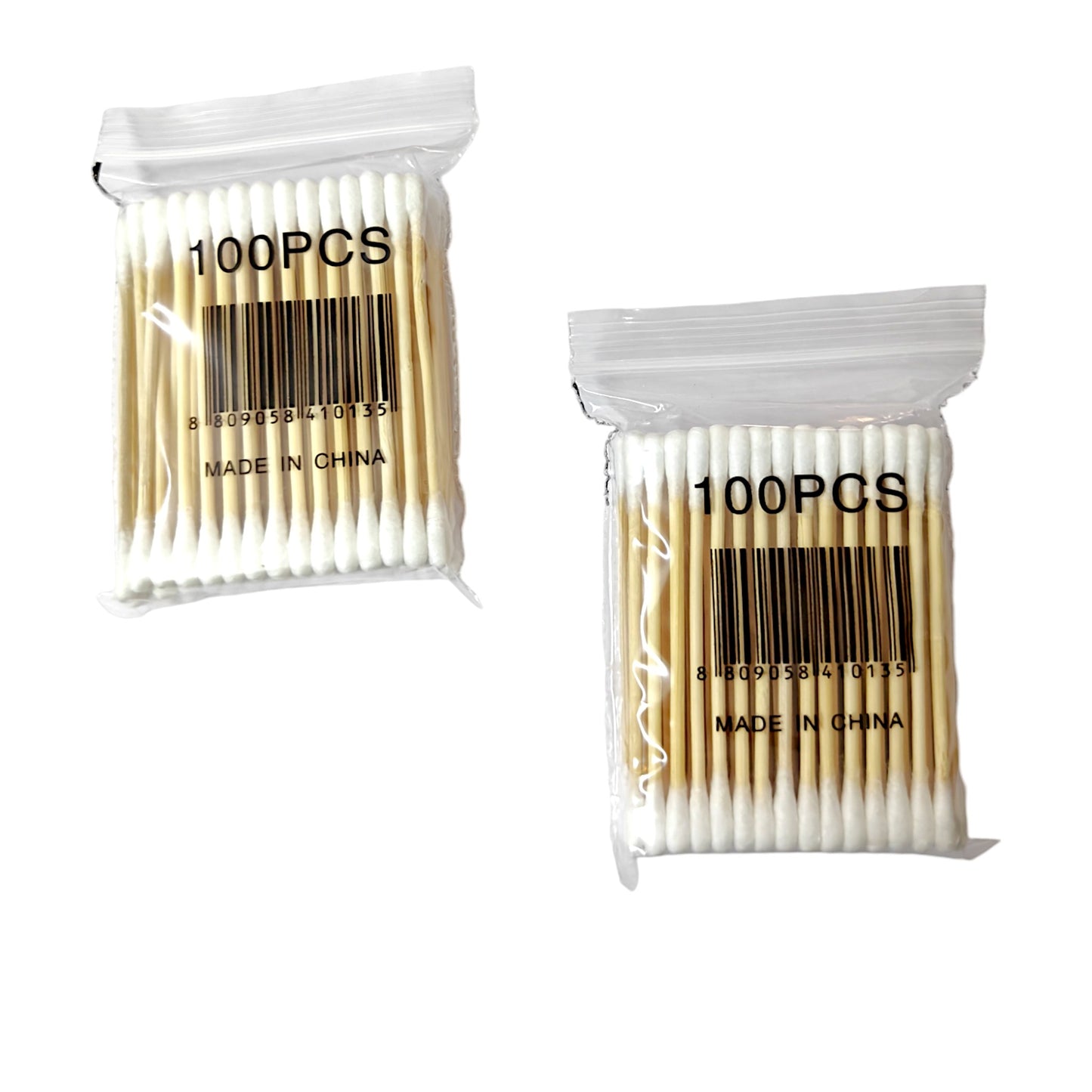 UK-0582 Cotton Swabs Bamboo with Wooden Handles for Makeup Clean Care Ear Cleaning Wound Care Cosmetic Tool Double Head Biodegradable Eco Friendly