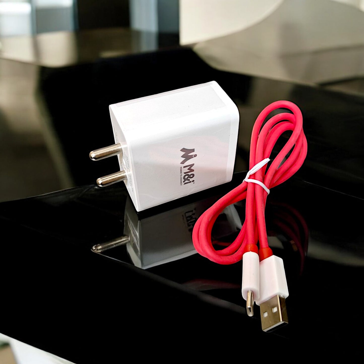 UK-0671 M&i 100W Fast Charing Adaptor & Cable Combo Compatible with OnePlus, Samsung, Realme, Xiaomi, Oppo, Vivo & Other Smartphones, Type C Charger