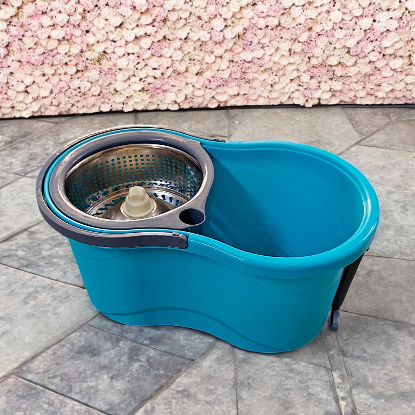 UK-0701 Spin Mop with Stainless Steel Wringer, Bucket Floor Cleaning