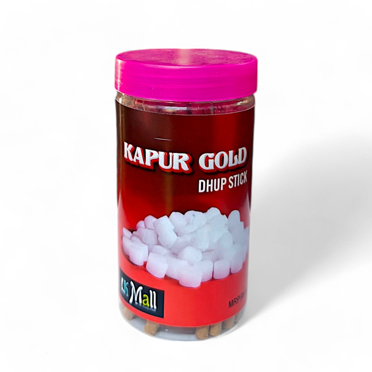 UK-0746 KAPUR GOLD Dhoop Batti Sticks with dhoop Stand Holder in Box , Dhoop for Pooja, 1 Jar X 100g (buy 1 get 1 free)