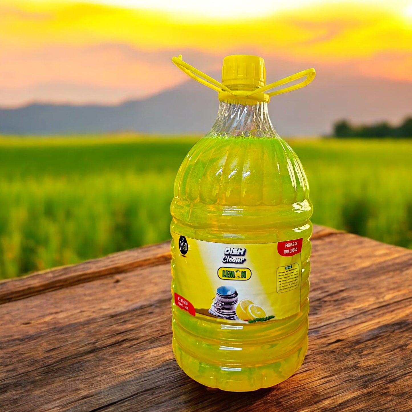 UK-0693 Dish Wash Liquid Gel 5 Litres , Power of LEMON, Leaves No Residue, Grease Cleaner for All Utensils, Concentrated Dishwash Liquid Kitchen Soap