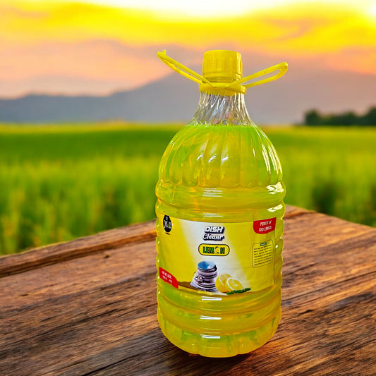 UK-0693 Dish Wash Liquid Gel 5 Litres , Power of LEMON, Leaves No Residue, Grease Cleaner for All Utensils, Concentrated Dishwash Liquid Kitchen Soap