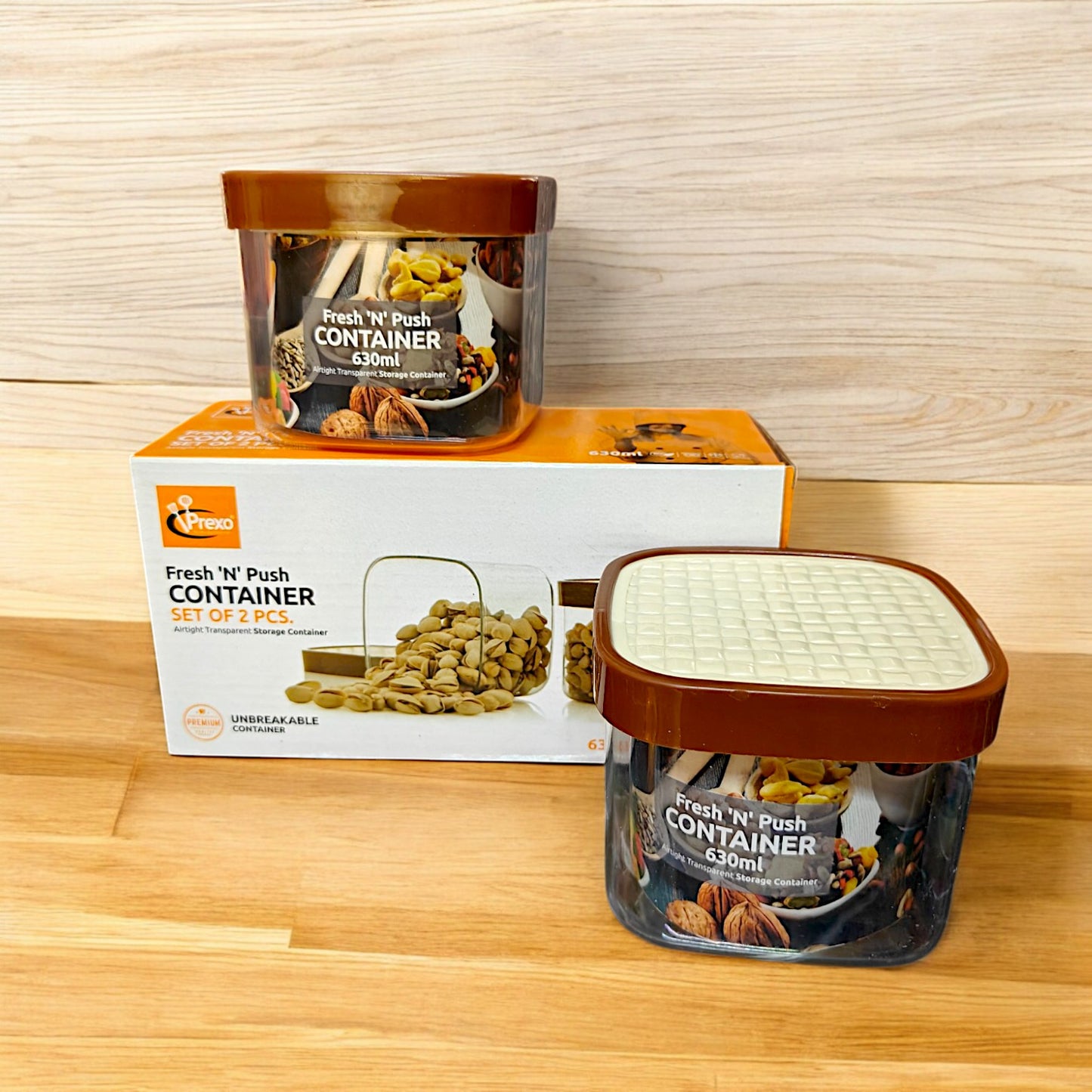 UK-0763 Plastic Fusion Containers | air Tight Food Storage containers 630ML (2PCS)