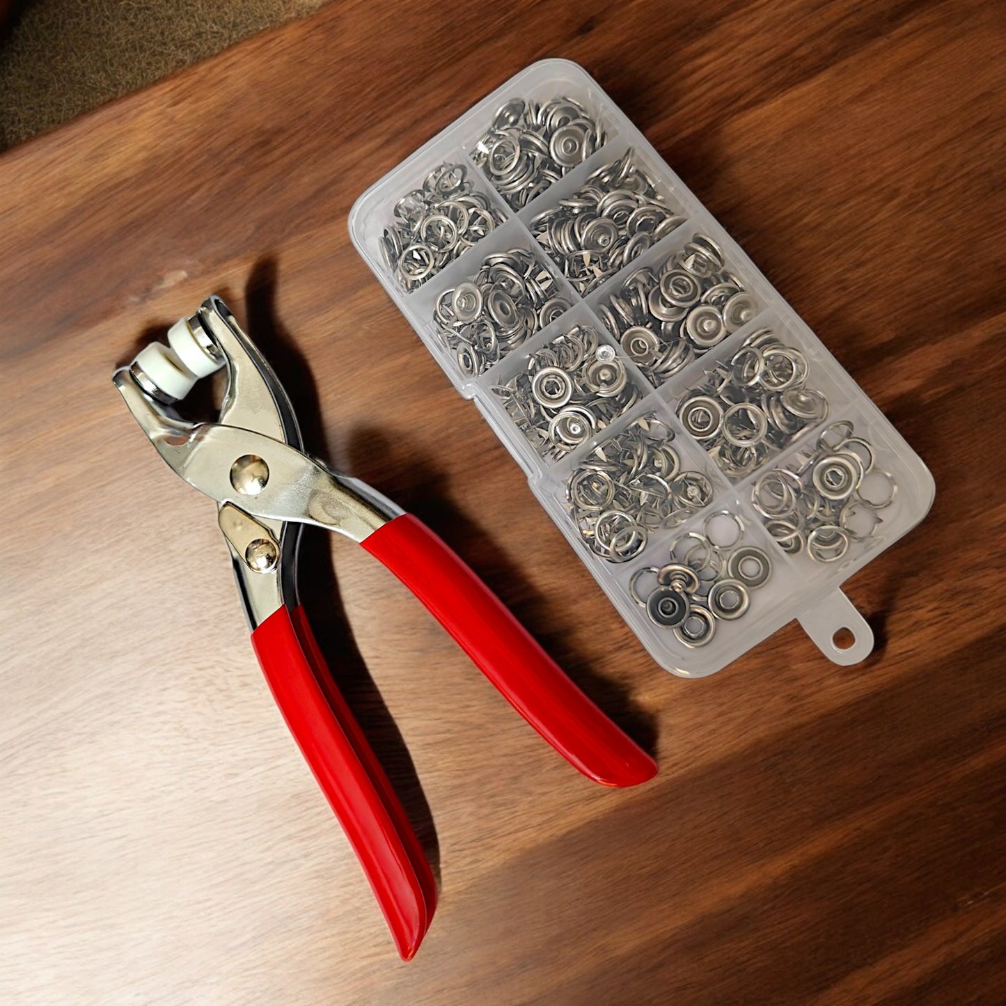 UK-0764 Grommet Eyelet Setting Pliers Tool for Bag Shoes Leather Belt Cloth Easy to Press Button Pincer Pile Clipper Hand Tool with Snap & Ring