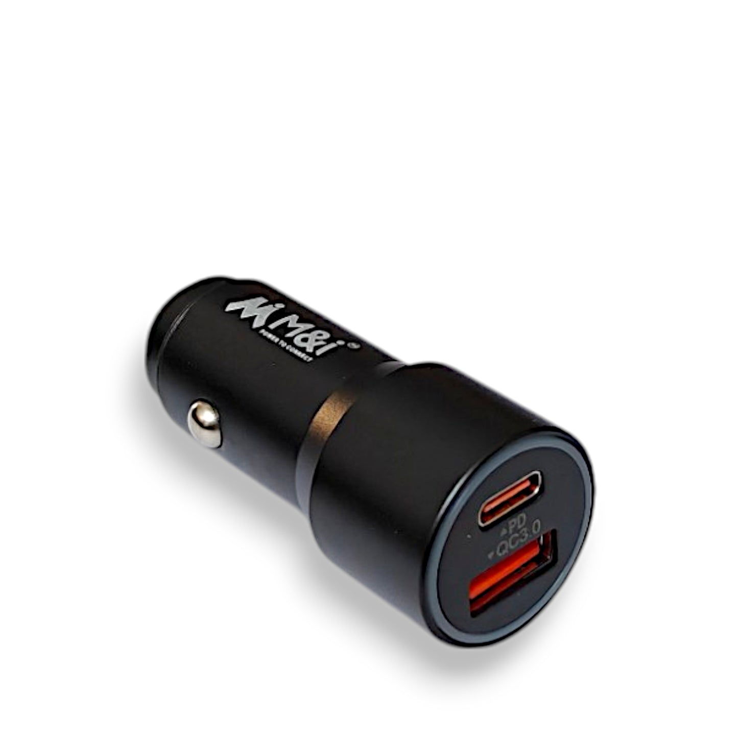 UK-0778 M&i 38 Watts Car Charger, Dual Output (USB + Type C), Rapid Charge, Compact Design, with Over Current & Short Circuit Protection